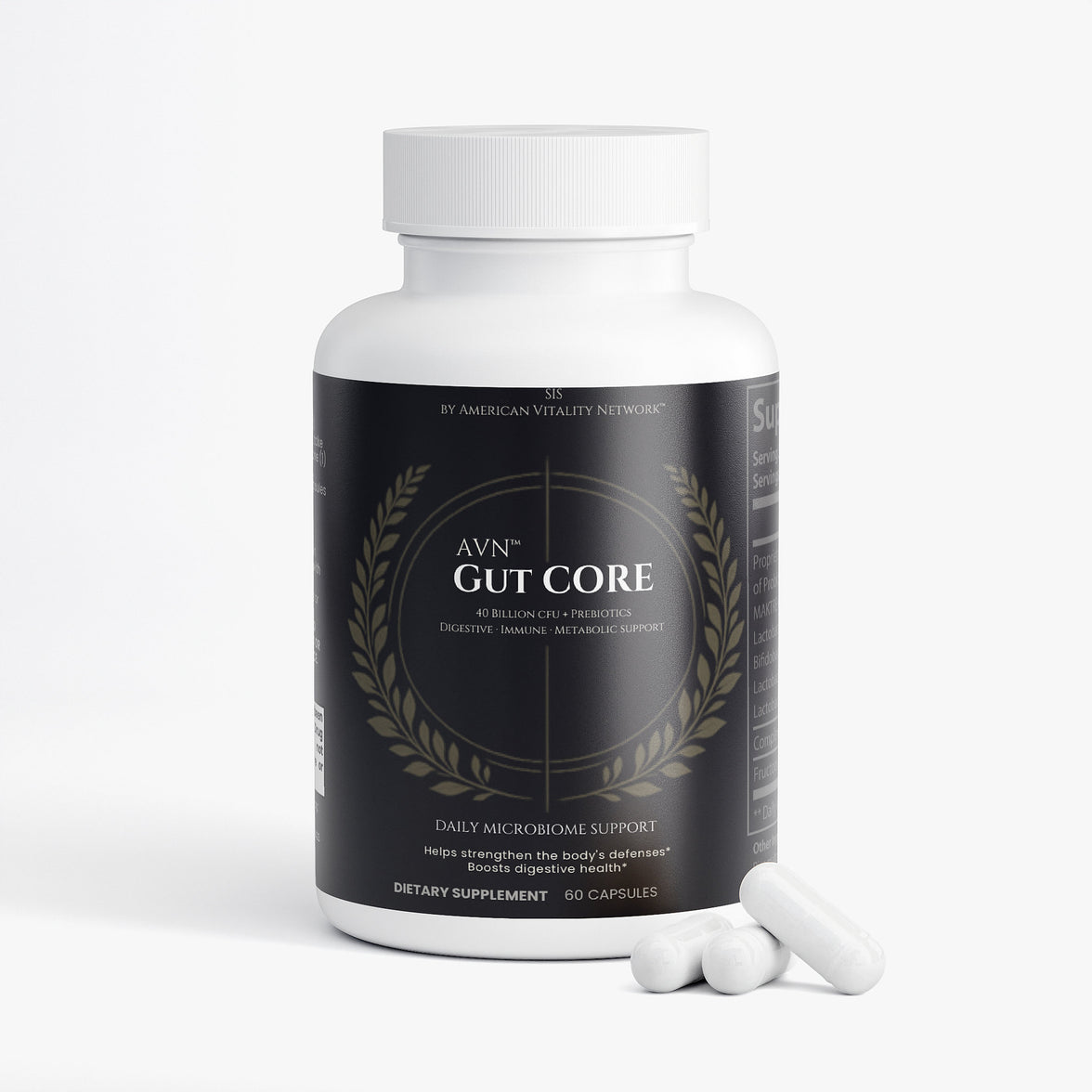 AVN™ Gut Core · Probiotic + Prebiotic Formula